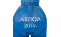 Бочка пластиковая горизонтальная 200 литров для воды синяя
