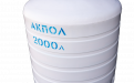 Вертикальный пластиковый бак для воды 2000 литров белый