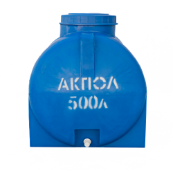 Бочка пластиковая для воды горизонтальная 500 литров синяя Бочка пластиковая для воды горизонтальная 500 литров синяя